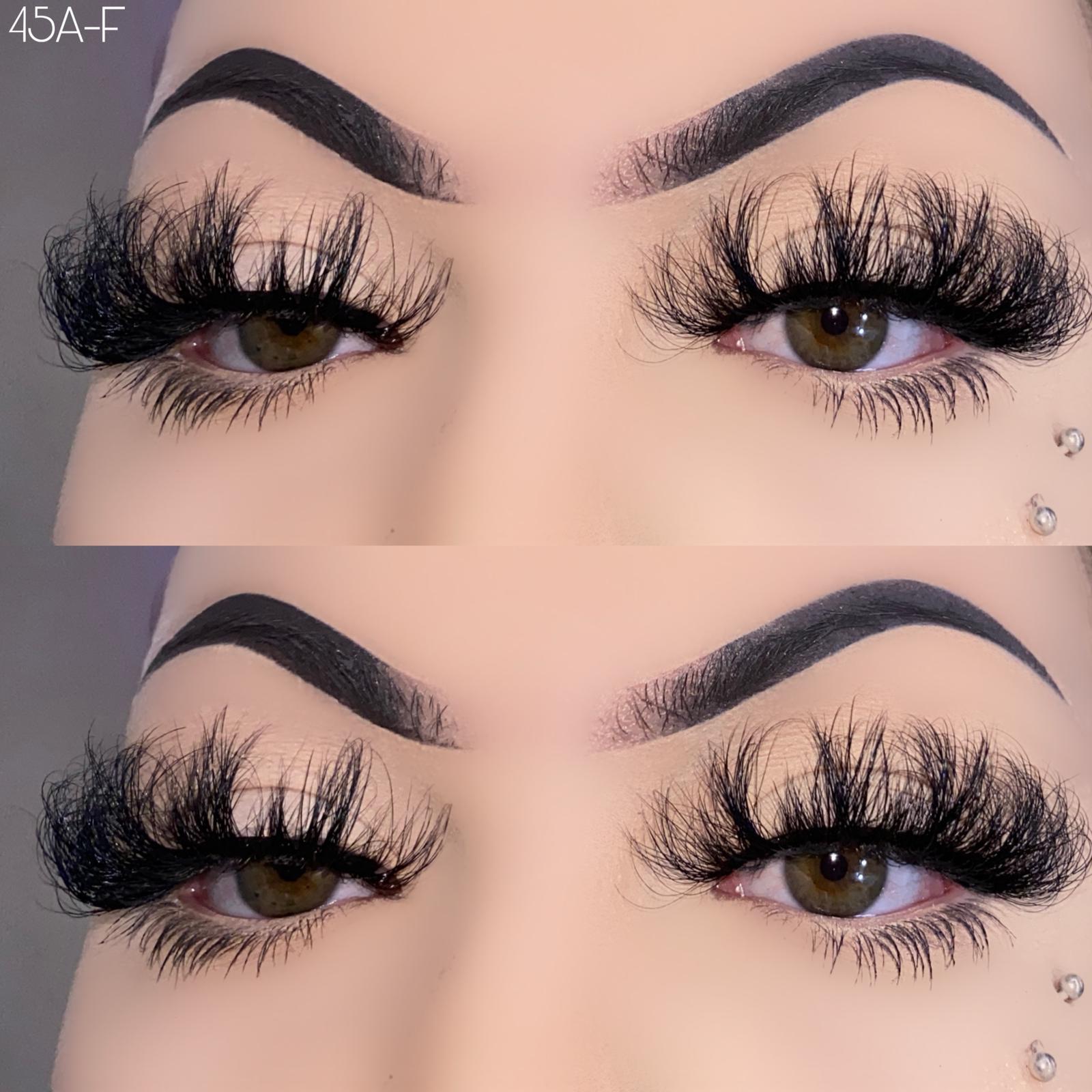 25mm fluffy mink lashes 45A-F