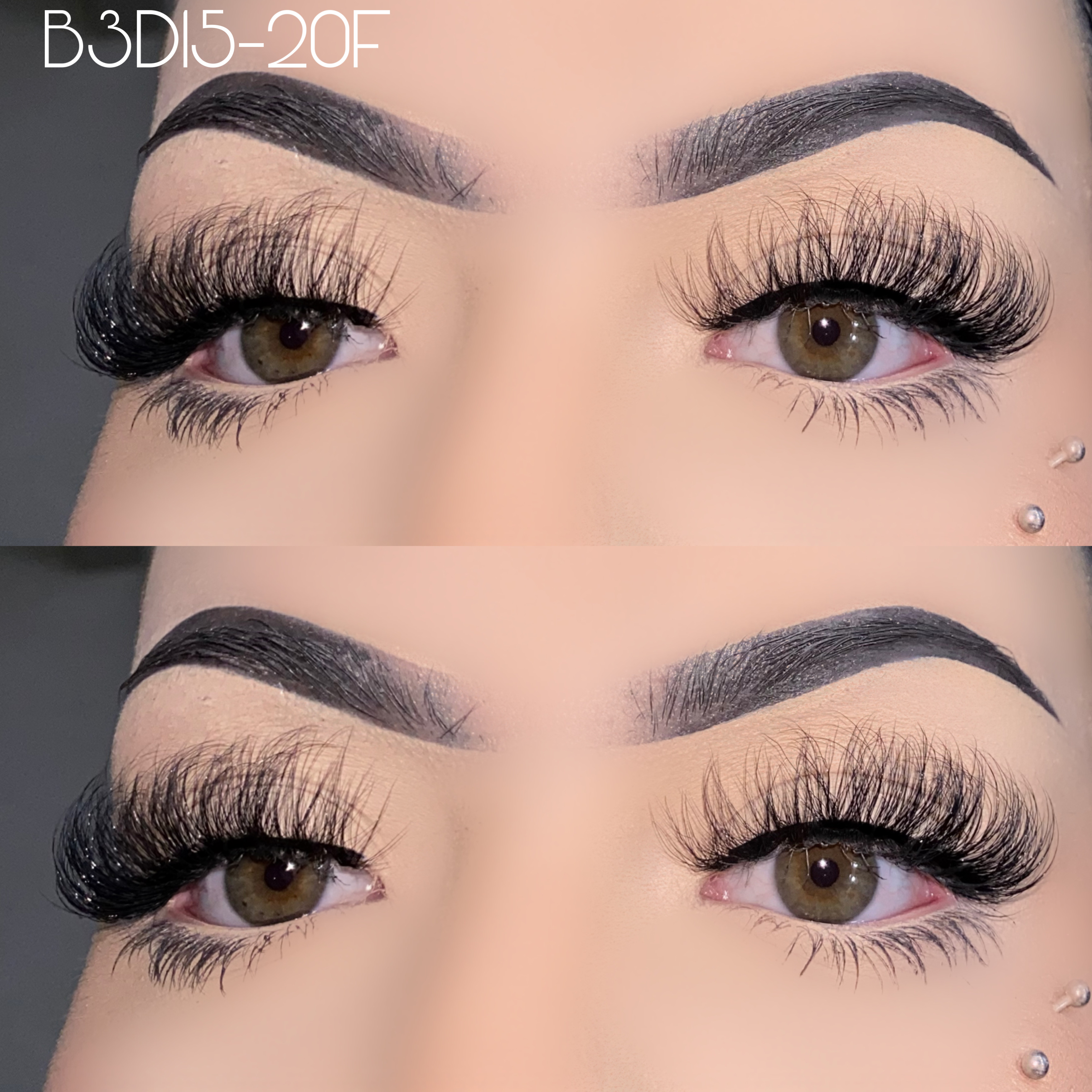 20mm fluffy faux mink lashes B3D15-20F