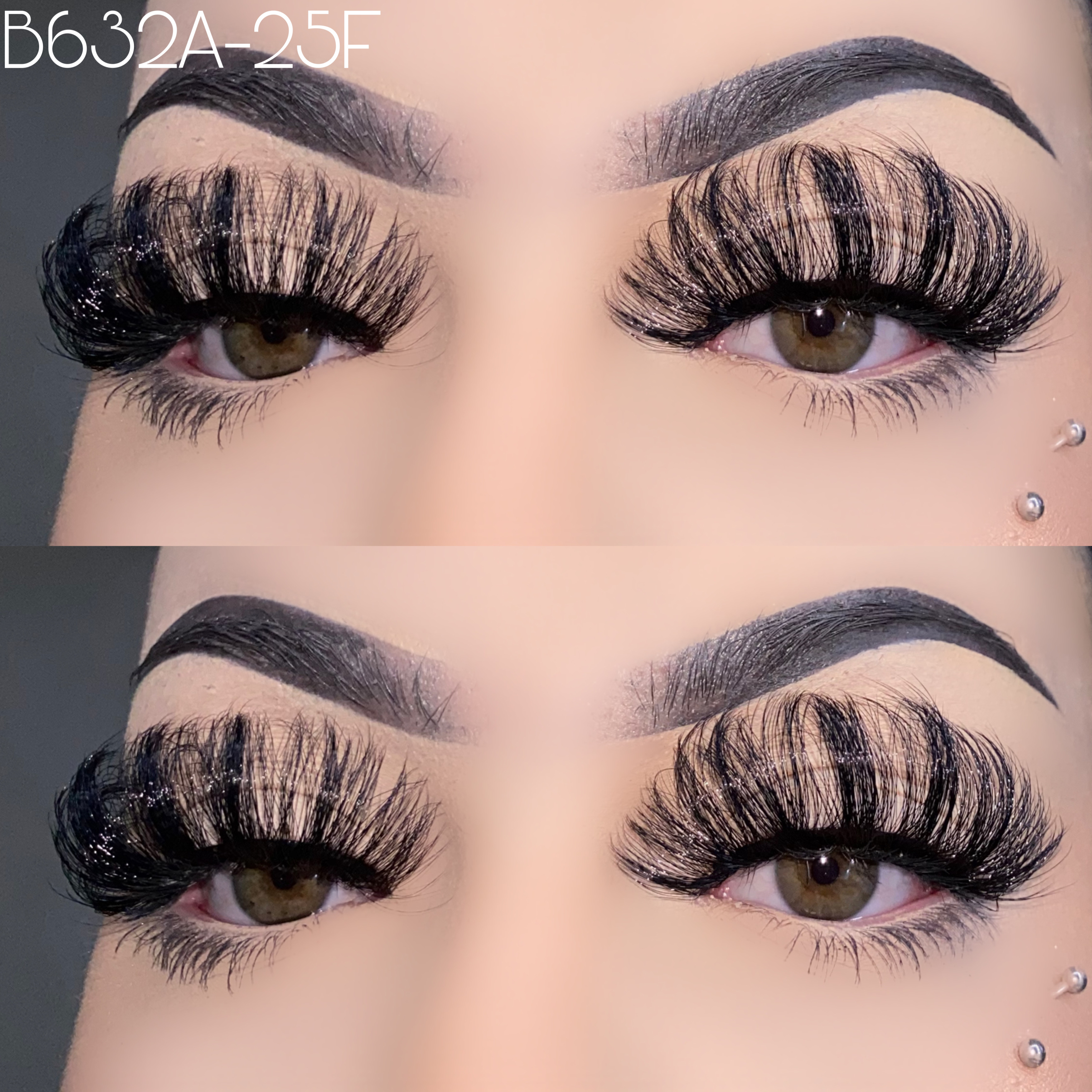 25mm fluffy faux mink lashes B632A-25F