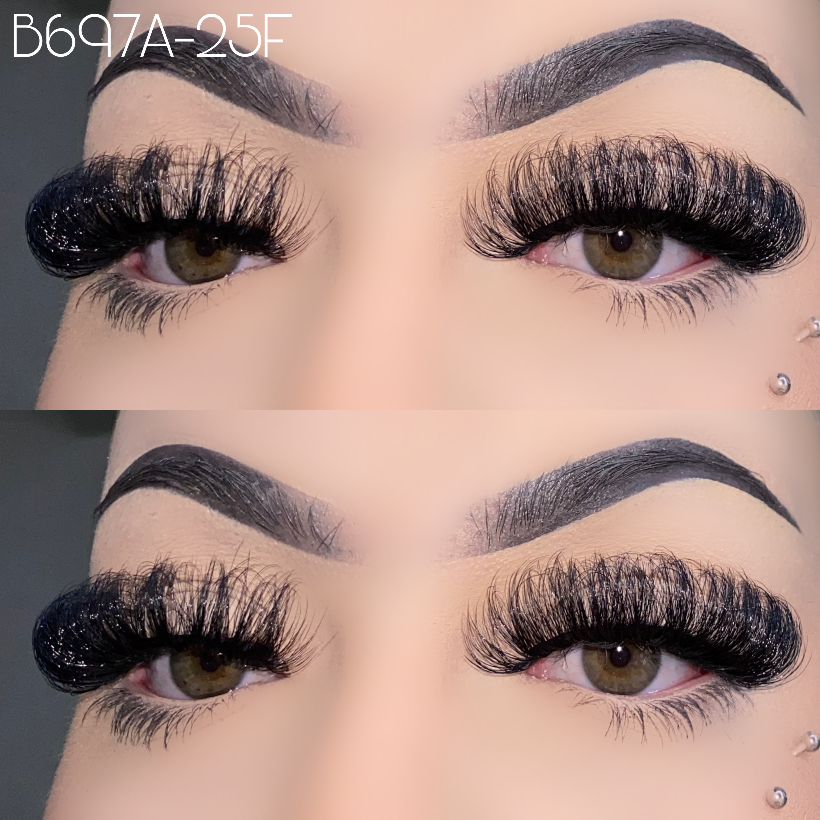 25mm fluffy faux mink lashes B697A-25F